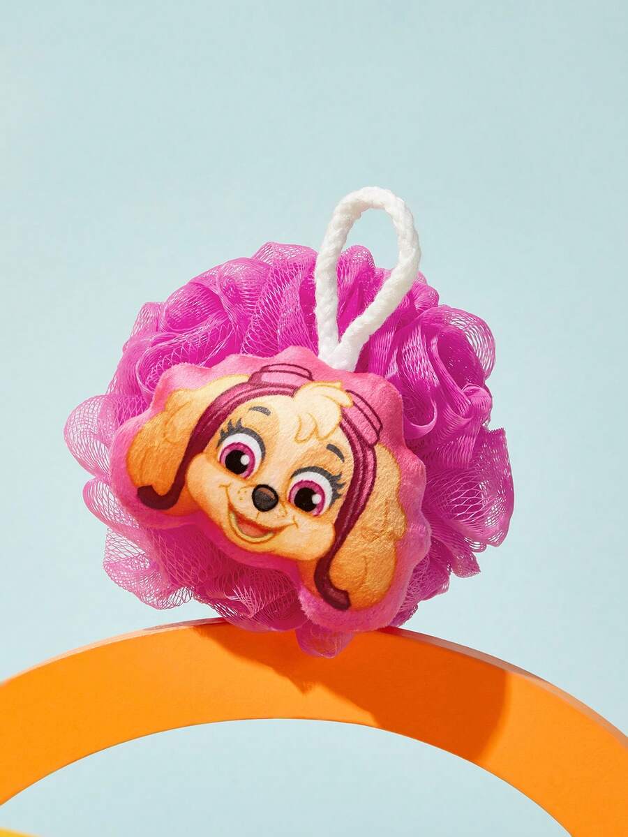 SHEIN | PAW Patrol Ultra-Soft Foam Mesh In A Fun Oversized Design With Lanyards For Bathing. - Pink - View 1