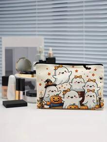 Festive Halloween Canvas Hand Bag, Versatile Organizer Pouch, Suitable As Pencil Case, Cosmetic Bag And Toiletry Bag - View 17