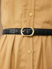 MOTF PREMIUM PRE BLACK SLUB PATTERN FASHION BELT - Slub black - View 1