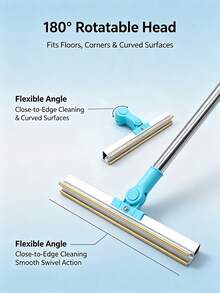 Large Carpet Hair Remover, Mop-Type Pet Hair Cleaning Tool For Home Use - Multicolor - View 3