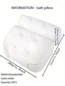 Luxury Spa Bathtub Pillow With Suction Cups - 3D Breathable Mesh Fabric, Non-Slip, Machine Washable, With Hooks For Easy Storage. Bathroom Decor, Fall Decor, Bathroom Accessories, Back-To-School Season. - Bath pillow - View 8