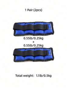 2pcs Adjustable Wrist & Ankle Weights, Unisex, Modular Leg Resistance Bands For Knee And Thigh Exercises, Suitable For Running, Walking, Aerobics, Gym, Yoga, Can Attach Sandbags - Multicolor - View 12