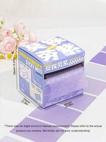 Color Gradient Pearlescent Pull‑Out Sticky Notes, Adhesive, High‑Capacity, Marker Tabs, Expandable Notes, Error‑Correction Notes, Message Notes, Waterproof - one-size - View 5