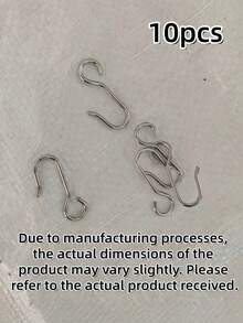 10/20/40/60/100pcs Metal Curtain Track Hooks - S-Shape Small Drape Hooks, Pin Hooks, Roller Gliders For Ceiling Mount Track, Curtain & Shower Rod, Home Bathroom Decor, Fall Decor, Back To School, Ceiling Hangers - Silver - View 11
