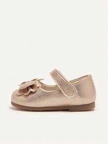 Cozy Pixies A Pair Of Pink Party Princess Bow  For Infants Cute And Simple, Everyday Wear Baby Flats - Pink - View 3