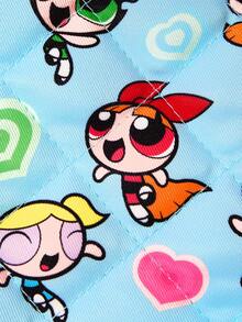 THE POWERPUFF GIRLS X SHEIN 1/2 Buah Set Alas Isolasi Dapur Motif Kartun Lucu, Alas Isolasi, Wajib Ada untuk Memanggang di Dapur, Mengisolasi Sumber Panas Secara Efektif, Tunggal/Kombinasi - Biru - View 4