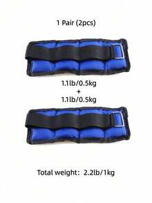 2pcs Adjustable Wrist & Ankle Weights, Unisex, Modular Leg Resistance Bands For Knee And Thigh Exercises, Suitable For Running, Walking, Aerobics, Gym, Yoga, Can Attach Sandbags - Multicolor - View 13