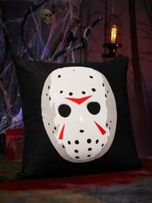 WB Horror X SHEIN 1件 星期五13號枕頭套（不含枕芯），尺寸 45*45cm，柔軟舒適的絨毛布料，適用於居家裝飾、汽車、禮品等 - 彩色 - 查看 3