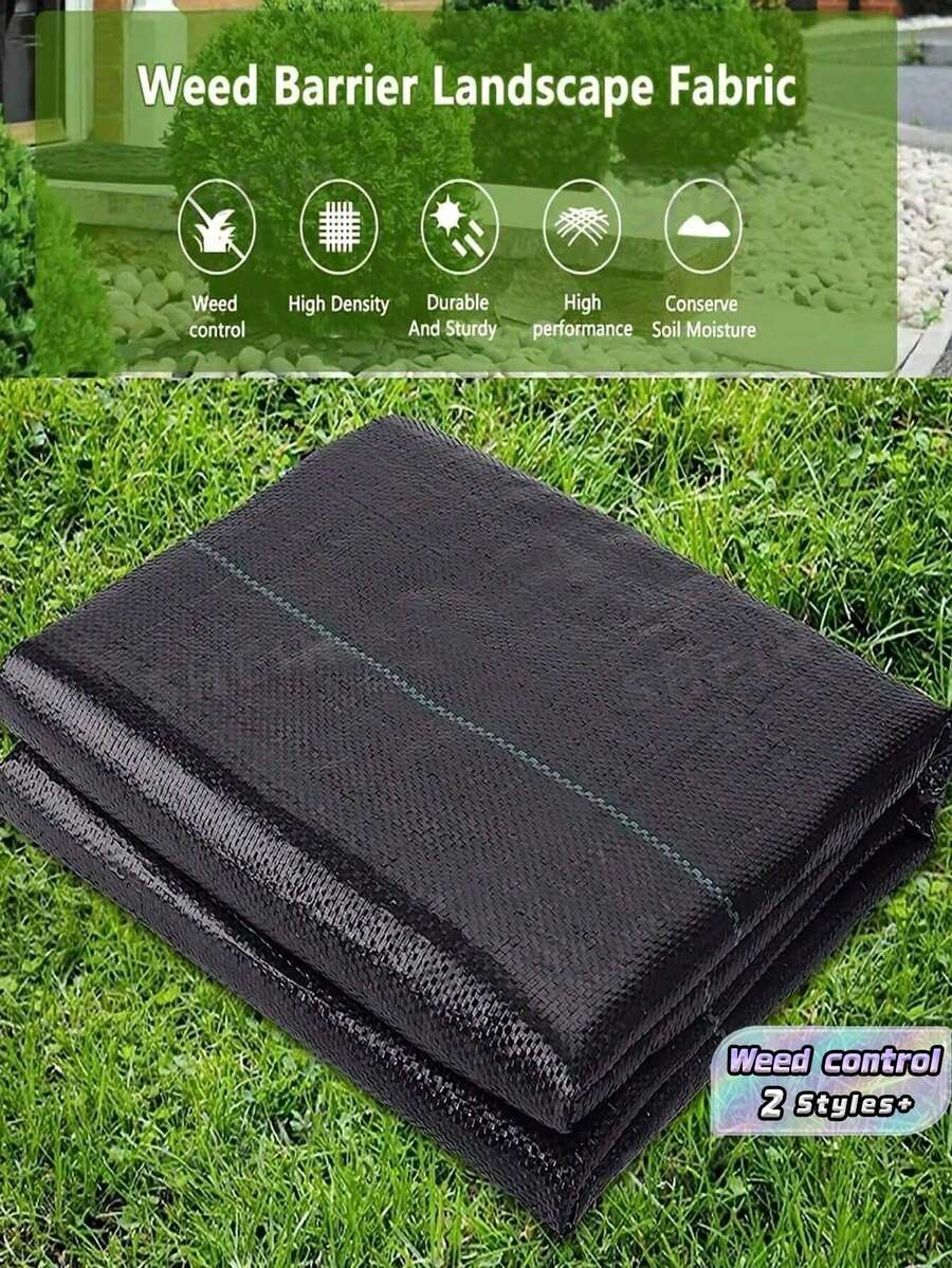 1PC PP Heavy Duty UV Resistant Durable Tear Resistant Grid Texture Anti Moisture Temp Control Barrier Fabric Landscape Mulch Ground Cover For Garden Farm Orchard Agriculture Greenhouse Backyard Planting Supply Garden Control Mat - A - View 1