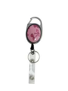 1pc Minimalist Versatile Oval Cherry Pattern Single-Sided ID Badge Reel, Personalized Badge Holder Clip, Interesting Medical/Nursing Work ID Card Holder, Office Staff, Teacher, Nurse, Student ID Badge Accessory (Floral) - A - View 11