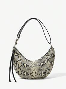 MUSERA Snake Print Bag Detail Festival Rave Ibiza Clubbing Streetwear Summer Fall Winter Python Pattern Zippered Purse Night Out Evening Clutch Retro Style - snake pattern - View 7