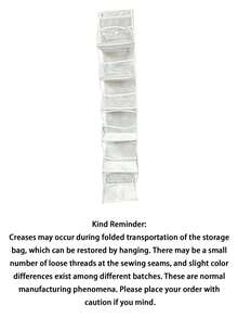 1pc 6-Layer Over-The-Door Hanging Storage Bag, Wall-Mounted Cosmetic Organizer Bag, Large Capacity Mesh With Transparent Pockets Hanging Storage Bag, Suitable For Kitchen, Bathroom, Closet, Bedroom, Dorm, Diaper, Toys, - Multicolor - View 18
