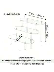 1pc Transparent Acrylic Tiered Display Stand, Versatile Desktop Acrylic Organizer For Figurines, Perfumes, Cosmetics, Accessories. Multi-Layer Organizer Display Stand Cake Stand Perfume Rack, Home Storage Display Stand Jewelry Cosmetics Display Stand - Multicolor - View 3