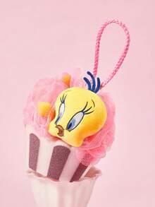 LOONEY TUNES X SHEIN 1個 Tweety 超柔軟泡棉海綿，趣味加大設計附掛繩，適合沐浴使用（海綿顏色隨機） - 粉色 - 查看 1