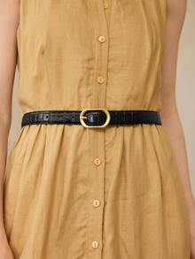 MOTF PREMIUM PRE BLACK SLUB PATTERN FASHION BELT - Slub black - View 4