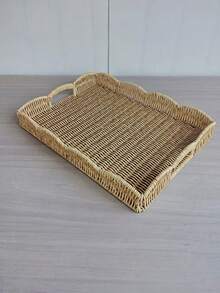 This Modern, Minimalist, Multi-Functional Faux Rattan Fruit Drainer Can Be Used As A Desktop Display Basket, Storage Basket, Tray, Or Even A Bread Basket For The Living Room. - Multicolor - View 10