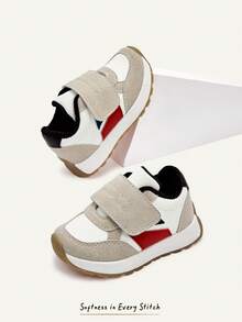 Cozy Pixies Four Seasons Fashion Versatile Fun Cute Contrasting Colors Multi-Color Matching Boys Soft Bottom Flat Bottom Baby Sports Shoes College Style Outdoor P - White - View 2