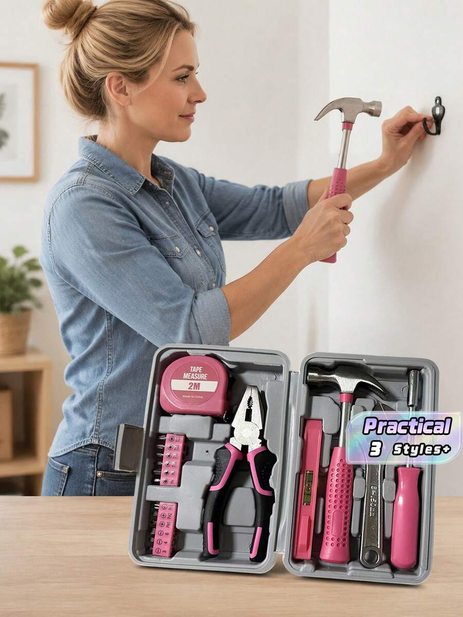 (High-Quality Tool Set), 13/24/15/18/20 Tool Sets, A Complete Full Set Of Hand Tools For Repair And Maintenance, Suitable For Household Furniture, Automobiles And Daily Maintenance. No Assembly Required, Battery Not Included. - multicolor - View 1