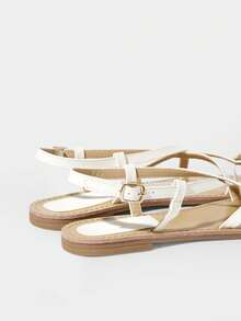 HighSole Women's Fashion Casual Vacation Flat Sandals - White - View 8