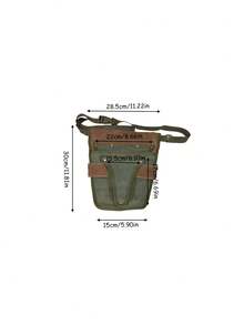 Multi‑Purpose Gardening Tool Belt Pouch, Durable Canvas Portable Tool Waist Bag, Unisex Multi‑Pocket Design, Convenient Storage Waist Pack For Garden Working Tools - multicolor - View 4