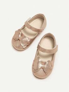 Cozy Pixies A Pair Of Pink Party Princess Bow  For Infants Cute And Simple, Everyday Wear Baby Flats - Pink - View 8