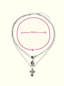 Popjeli 1 Colorful Multi-Layer Necklace - Black - View 7