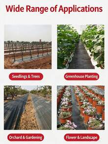 1PC PP Heavy Duty UV Resistant Durable Tear Resistant Grid Texture Anti Moisture Temp Control Barrier Fabric Landscape Mulch Ground Cover For Garden Farm Orchard Agriculture Greenhouse Backyard Planting Supply Garden Control Mat - A - View 4