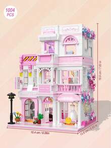 1000Pcs Mini Street View Building Blocks Kit, DIY Assemble Architectural Model With Fine Furniture & Indoor Outdoor Scene Accessories, Fun Stress-Relief Puzzle Toy With High Decorative Ornament Value - Multicolor - View 15
