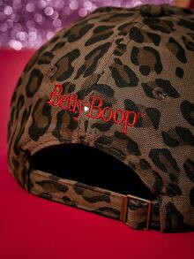 Betty Boop X Joivida 1pc Printed Baseball Cap, Cartoon Print, Breathable Material, Easy Style And Match, Street Style Statement, For Men And Women, Perfect Everyday Item - Coffee - View 6