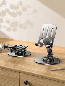 Portable Metal Lazy Phone Stand, 360° Rotation Fold‑To‑Carry Desktop Phone Bracket - Multicolor - View 21