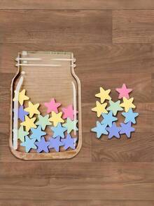 1PC Classroom Star Reward Jar With Cool Teaching Stickers -Wooden, Perfect For Home & School Motivation Stickers ForTeachers Classroom Reward Jar Back To School - Multicolor - View 5