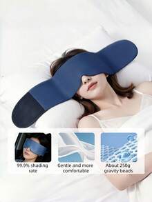 Dual-Sided Tech Glass Bead Weighted Sleep Eye Mask, Scientific Gentle Pressure, Light Blocking For Nap, Home Rest And Sleeping - Multicolor - View 6