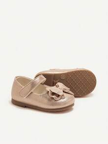 Cozy Pixies A Pair Of Pink Party Princess Bow  For Infants Cute And Simple, Everyday Wear Baby Flats - Pink - View 6