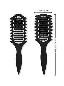 1PC New Upgraded Hollow Design Curling Brush Special Comb Teeth Structure For All Hair Types Reduce Hair Loss Pulling Split Ends Unisex Easy Create Curly Hairstyles Hair Care Tool Salon Daily Use Back To School Travel Gift For Women Men Must Haves - Multicolor - View 14