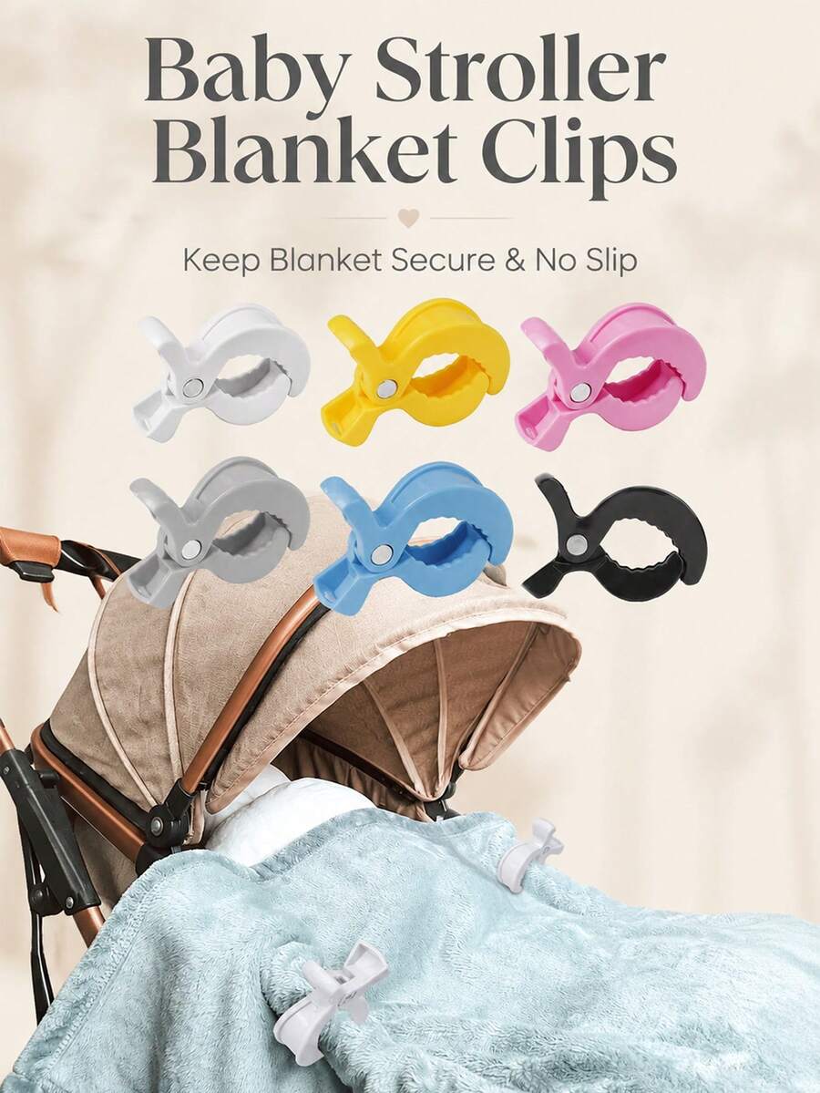 SHEIN 2PCS Stroller Blanket Clip - Multicolor - View 1