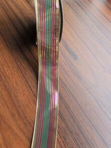 1.5 Inch Wired Edge Ribbon, 25 Yards Per Roll, Assorted Plaid Check Sheer Fabric Wired Ribbon, Multi‑Pattern Decorative Ribbon For Gift Wrapping, Bow Making, Christmas Holiday Home Decoration, DIY Craft Ornament Supplies - multicolor - View 15