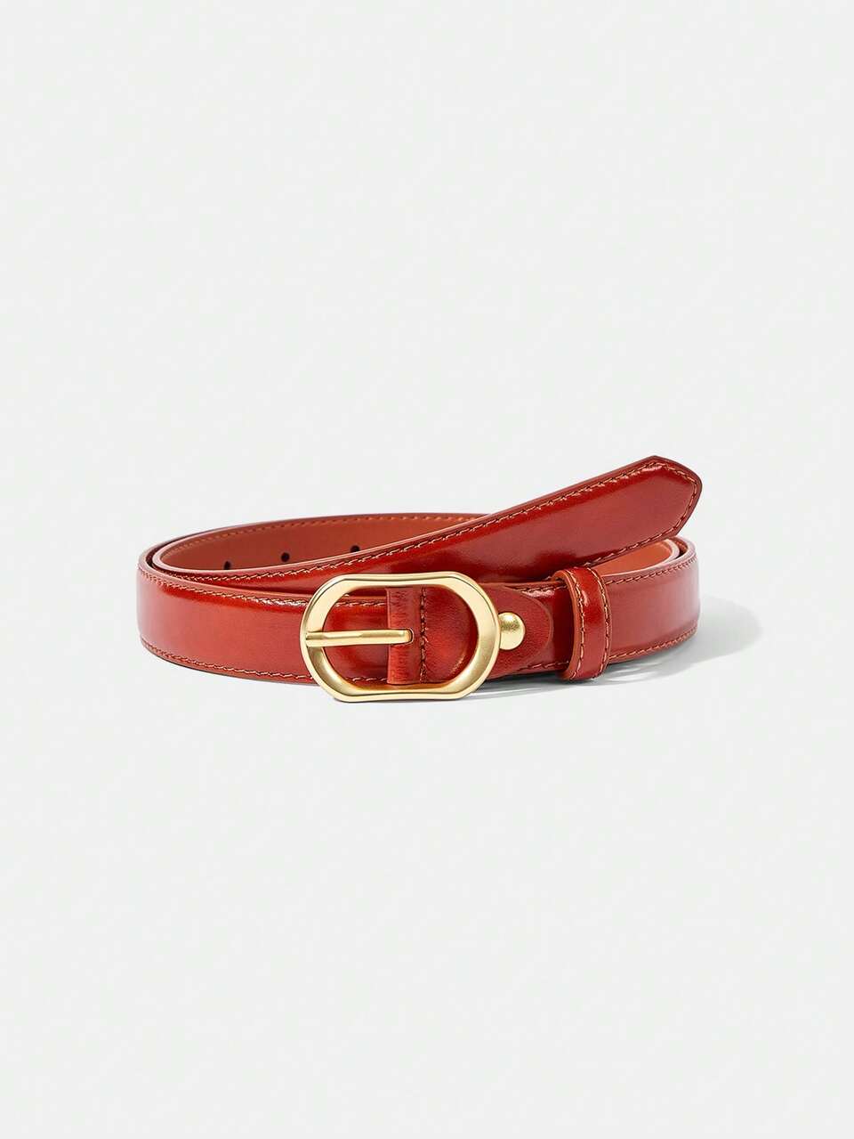 MOTF PRE BROWN CAR LINE FASHION BELT