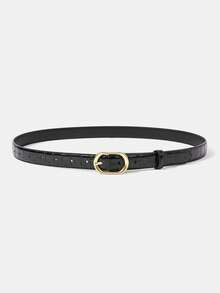 MOTF PREMIUM PRE BLACK SLUB PATTERN FASHION BELT - Slub black - View 6