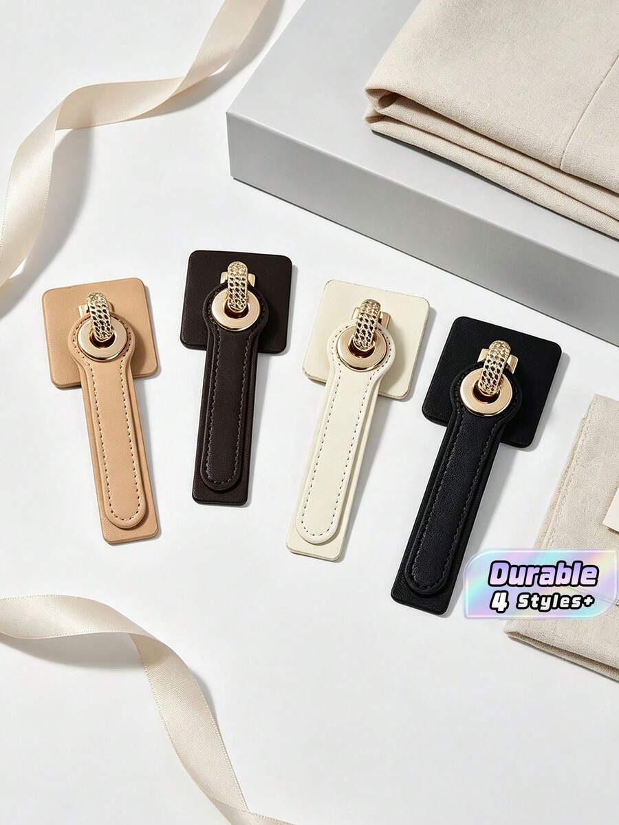 Adjustable Faux Leather & Metal Buckle Fastener – Decorative Clasp For Fur Coats And Outerwear - multicolor - View 1