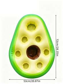 1pc/2pcs Avocado/Banana-Shaped Floating Tray, Suitable For Storing Snacks, Beverages And Fruits - Perfect For Pool And Beach Parties, A Must-Have For Beach Gatherings | Tropical Style | Durable Plastic Tray - Cup holder - View 4
