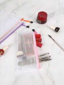Clear Pen Bag 10 Pcs Mesh Zipper File Pouch Waterproof Travel Storage For School Supplies Tickets Cosmetics Stationery Back To School Student Backpack Must Have Smart Choice - A6 - View 4