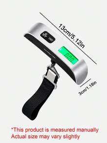 Teckwe T-Shaped Digital Luggage Scale, Portable Handheld Baggage Scale With LCD Display, Dual-Unit Kg/Lb Suitcase WeighingTool For TravelBuilt-In Button Battery - default - View 5