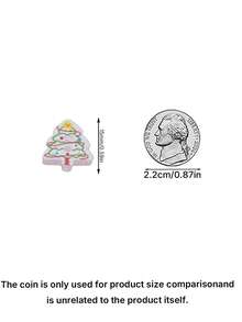 20Pcs50Pcs100Pcs150Pcs Mixed Christmas Tree Sewing Buttons 5 Styles Two Holes Colorful Printed Decorative Buttons DIY Handmade Accessories For Holiday Clothing Garment Craft Decoration - multicolor - View 3
