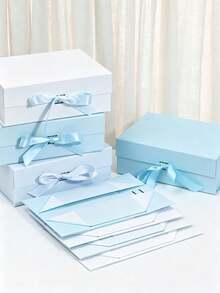 1pc Flat-Pack Foldable Gift Box, Low Cross-Border Shipping Cost, Multifunctional Storage Box, Ultra-Light Empty Box - multicolor - View 4