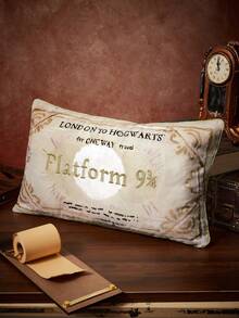 HARRY POTTER X SHEIN Ticket Modeling Throw Pillow - Brown - View 7