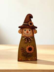 Rustic Hand-Painted Scarecrow Ornaments, Autumn Thanksgiving Home Desktop Decor, Country Style Harvest Decoration - Scarecrow ornament - View 11
