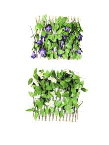 1pc Retractable Privacy Screen Fence, Suitable For Balcony, Patio, Outdoor, Artificial Privacy Screen Decor, Faux Ivy Fence Panel, Suitable For Outdoor Wall, Background Wall, Garden, Backyard, Home Decor - Multiple Styles - View 11