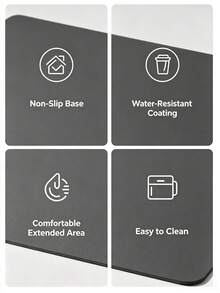 Waterproof And Durable Nail Art Table Mat, Made Of Waterproof And Soft PU Leather, Designed For Studio Tabletops And Foldable Nail Art Armrests. Ideal For Nail Artists In Salons And For Home Use. - Grey - View 5