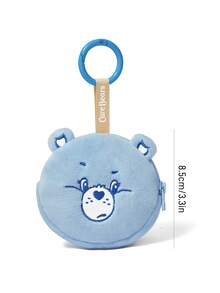 SHEIN X Care Bears 1個可愛卡通零錢包，立體造型，可收納硬幣、卡片、鑰匙等小物，可掛在包包上 - 藍色 - 查看 3