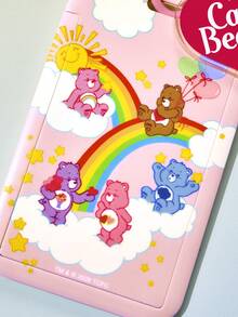SHEIN X Care Bears 1個卡通熊角色圖案卡套附掛繩，適用於公車卡、識別證、工作識別證等，適合學校使用 - 長方形 - 查看 2